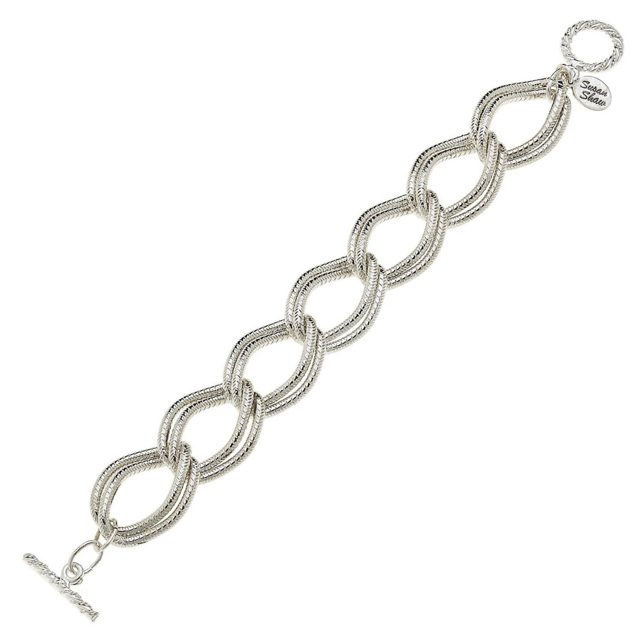 Silver Double Link Chain Bracelet