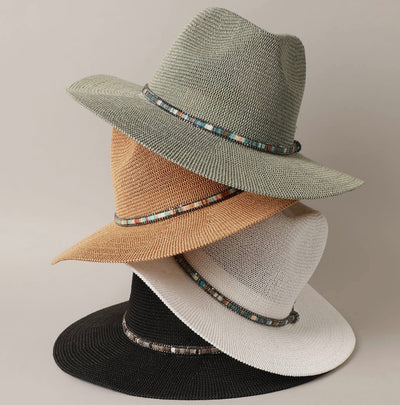 Woven Panama Beaded Hats