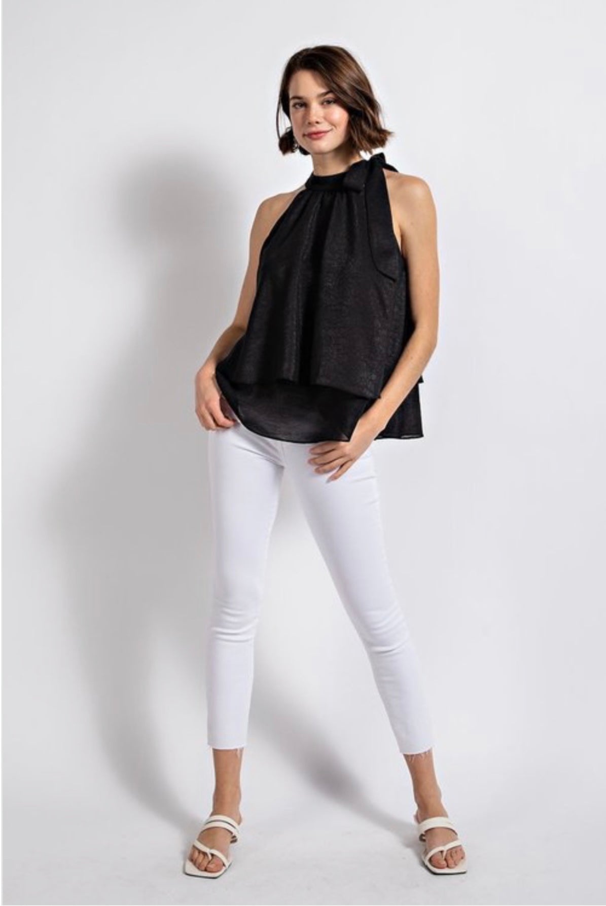 Ella Tiered Mock Neck Top