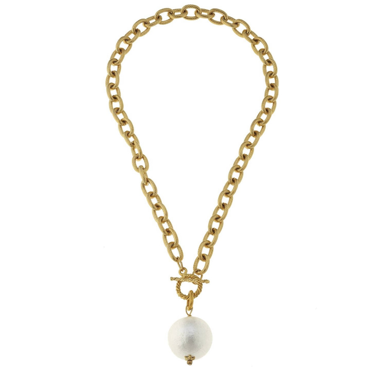 Cotton Pearl Necklace By Susan Shaw