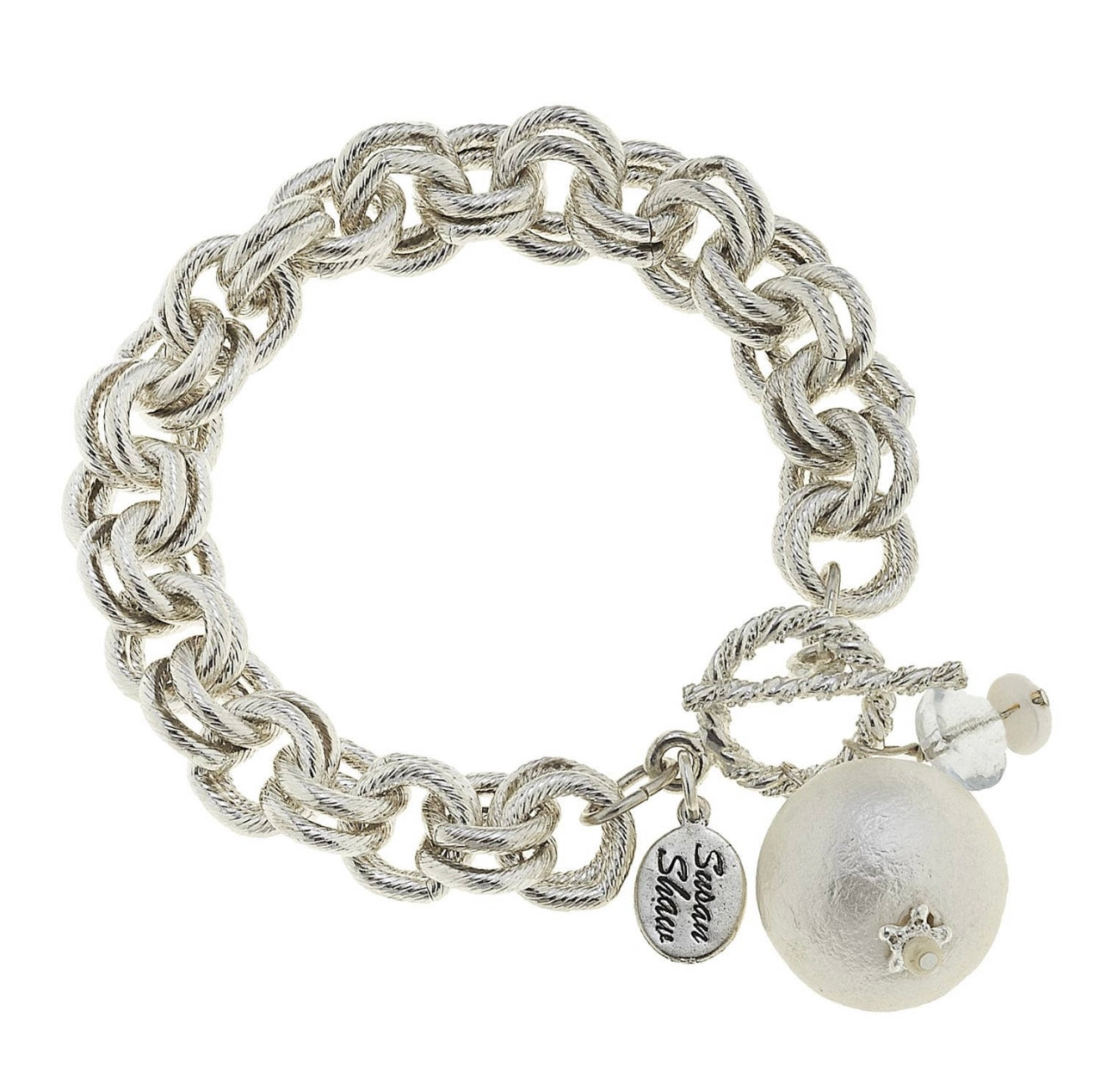 Double Link Cotton Pearl Bracelet By Susan Shaw