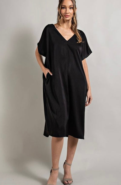 Fiona Solid Midi Dress