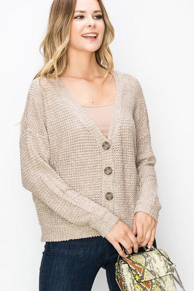Hannah Loose Knit Oversized Cardigan - Corinne an Affordable Women's Clothing Boutique in the US USA