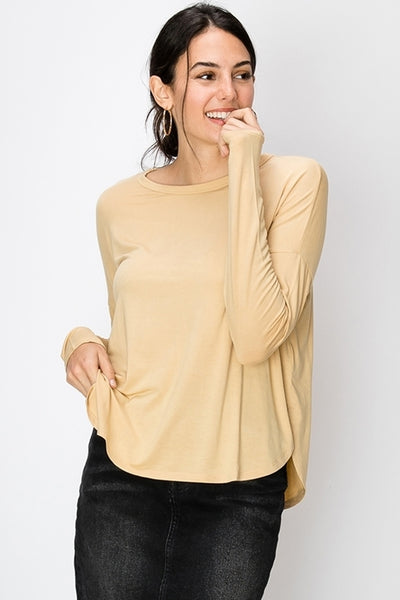 Becki Drop Shoulder Long Sleeve Tunic - Corinne an Affordable Women's Clothing Boutique in the US USA