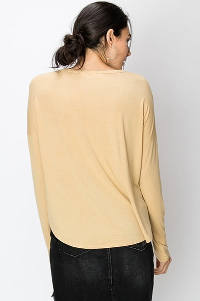 Becki Drop Shoulder Long Sleeve Tunic - Corinne an Affordable Women's Clothing Boutique in the US USA