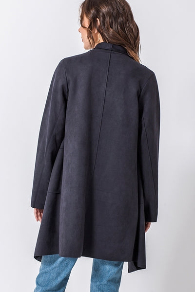 Clarissa Long Sleeve Suede Coat - Corinne an Affordable Women's Clothing Boutique in the US USA
