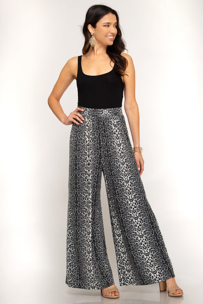 Nina Leopard Print Palazzo Pants - Corinne an Affordable Women's Clothing Boutique in the US USA