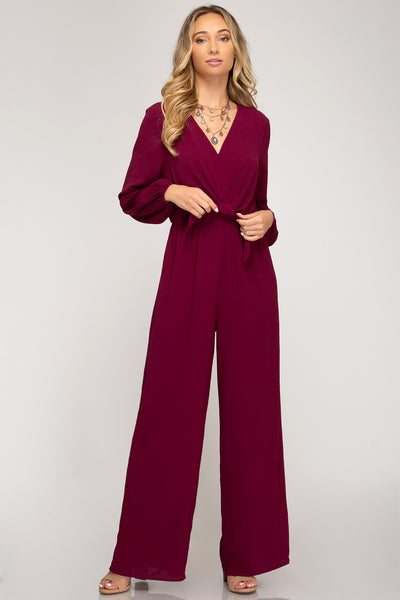 Taylor Long Sleeve Jumpsuit - Corinne an Affordable Women's Clothing Boutique in the US USA