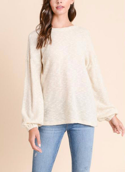 Irma Puff Sleeve Sweater - Corinne an Affordable Women's Clothing Boutique in the US USA