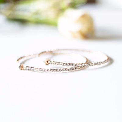 Crystal Pavé Flex Hoops - Gold by Karli Buxton - Corinne an Affordable Women's Clothing Boutique in the US USA