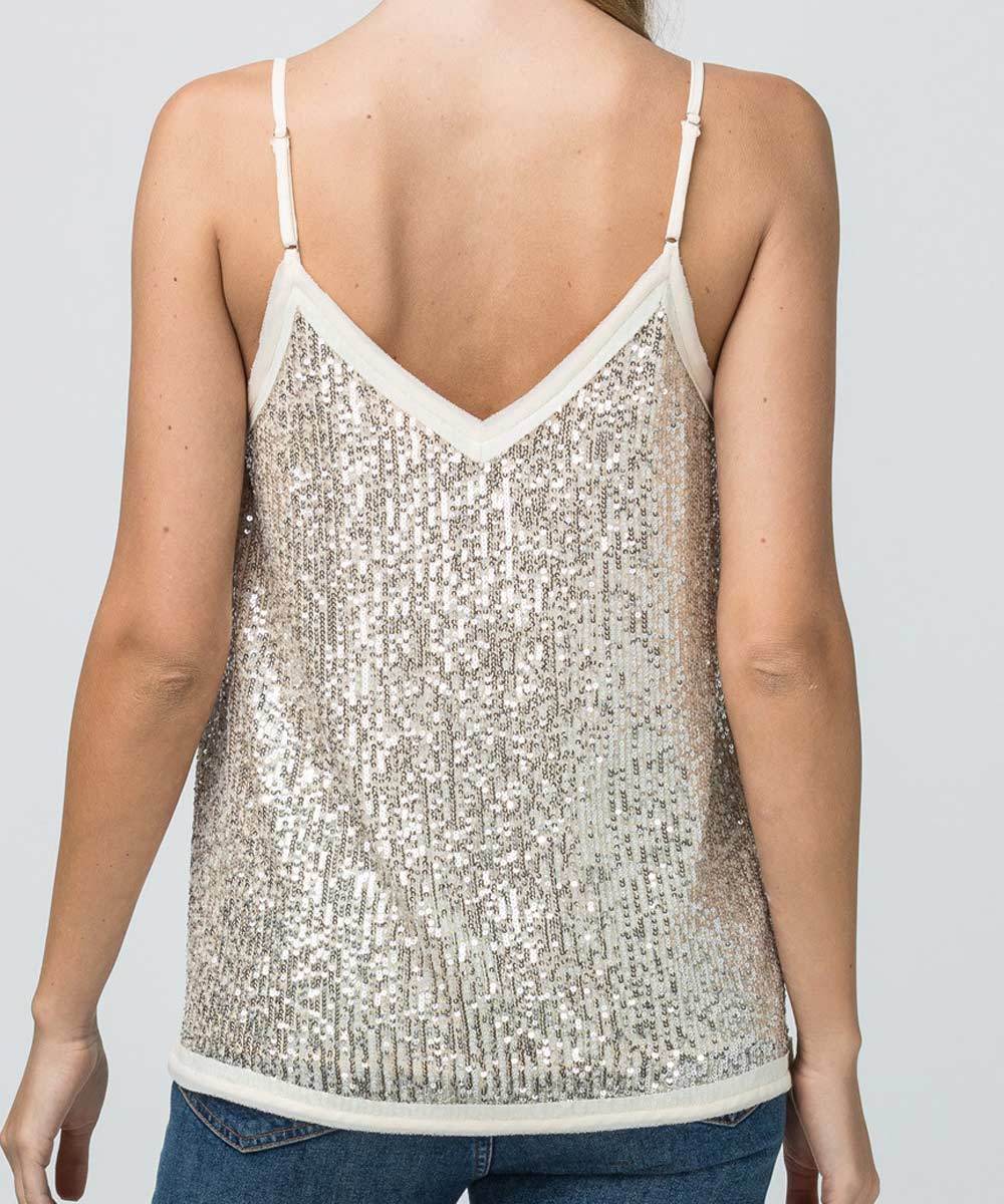 Fiona Gold Sequin Tank - Corinne an Affordable Women's Clothing Boutique in the US USA