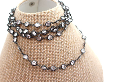 Rhodium Crystal Layer Necklace by Karli Buxton - Corinne an Affordable Women's Clothing Boutique in the US USA