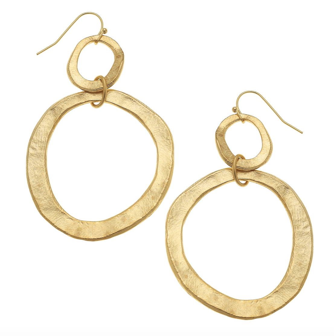 Double Hoop Earrings by Susan Shaw - Corinne Boutique Family Owned and Operated USA