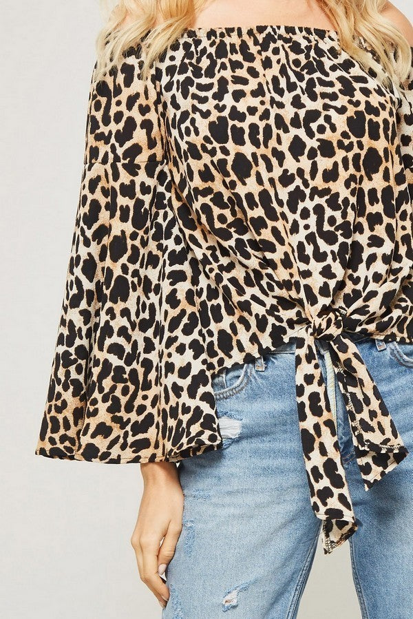 Maggie Leopard Print Blouse - Corinne an Affordable Women's Clothing Boutique in the US USA