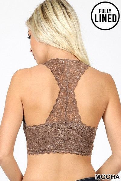 Stretch Lace Hourglass Back Bralette - Corinne an Affordable Women's Clothing Boutique in the US USA