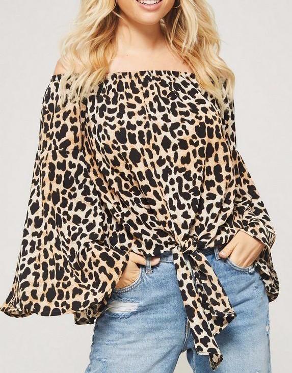 Maggie Leopard Print Blouse - Corinne an Affordable Women's Clothing Boutique in the US USA