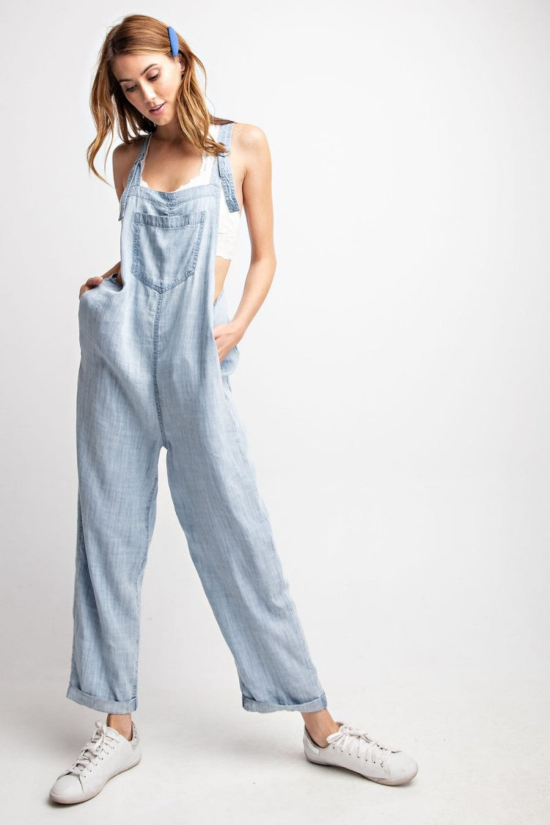 Daniella Lightweight Chambray Jumpsuit - Corinne an Affordable Women's Clothing Boutique in the US USA