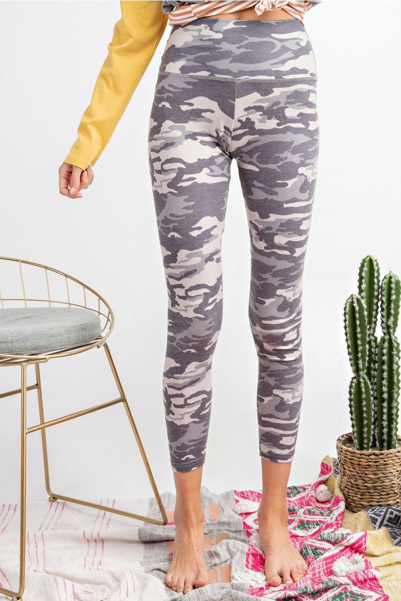 Wanda Camo Printed Spandex Leggings - Corinne an Affordable Women's Clothing Boutique in the US USA