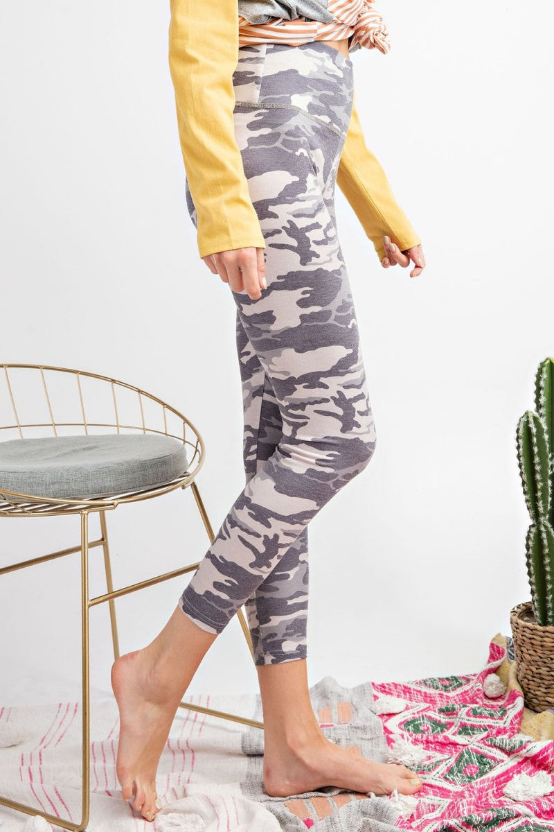 Wanda Camo Printed Spandex Leggings - Corinne an Affordable Women's Clothing Boutique in the US USA