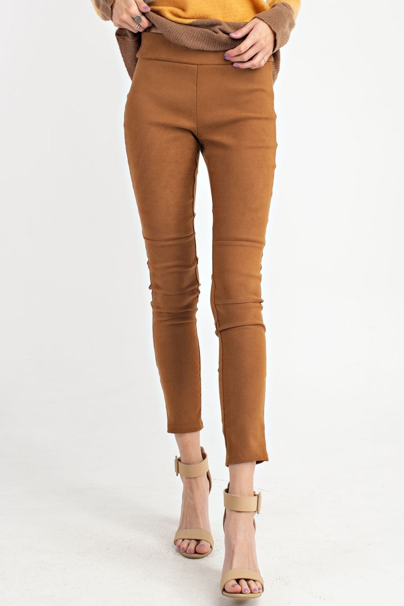 Carolyn Suede Knit Moto Leggings - Corinne an Affordable Women's Clothing Boutique in the US USA