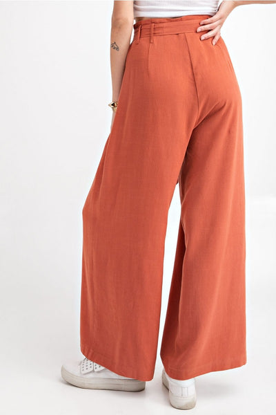 Helen High Waist Linen Pants - Corinne an Affordable Women's Clothing Boutique in the US USA
