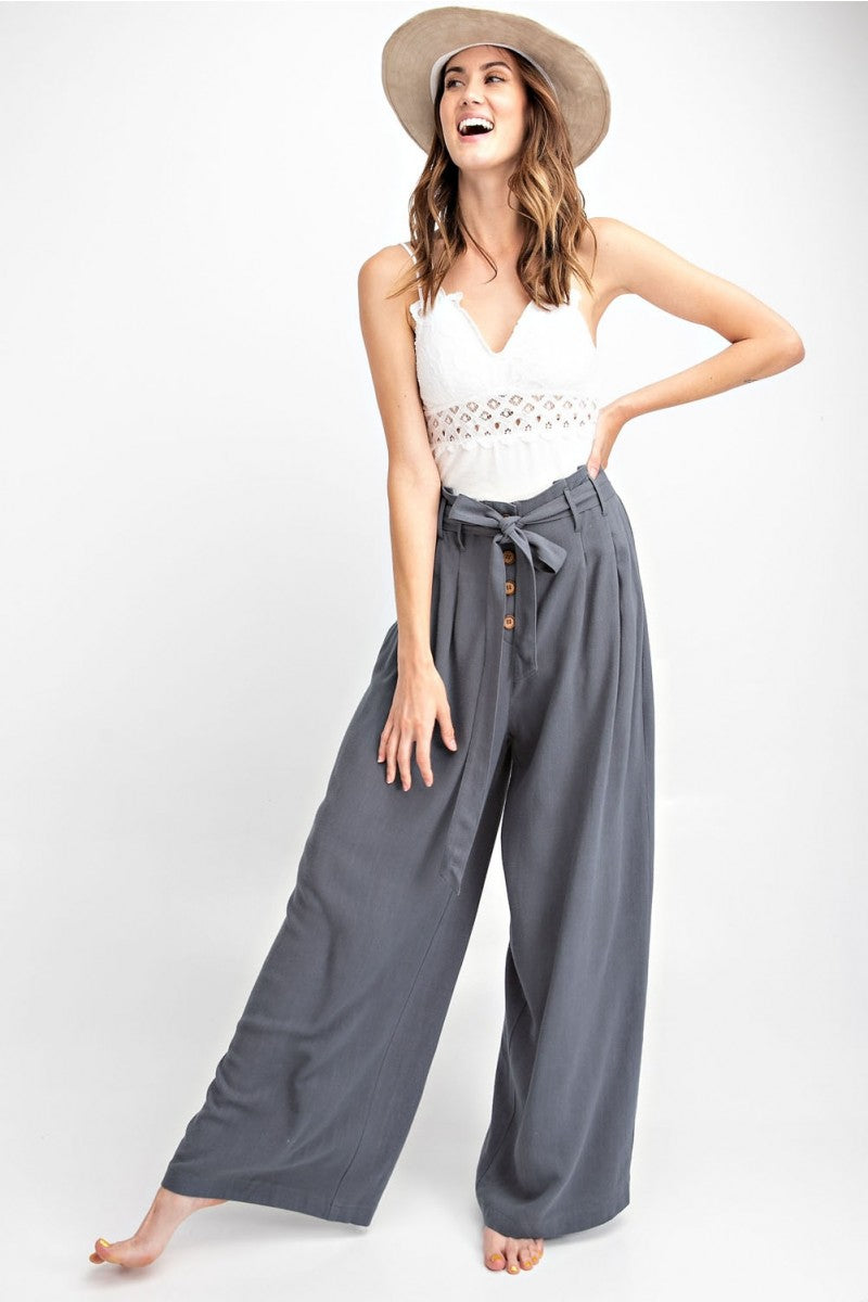 Becky High-Waisted Linen Pants - Corinne an Affordable Women's Clothing Boutique in the US USA