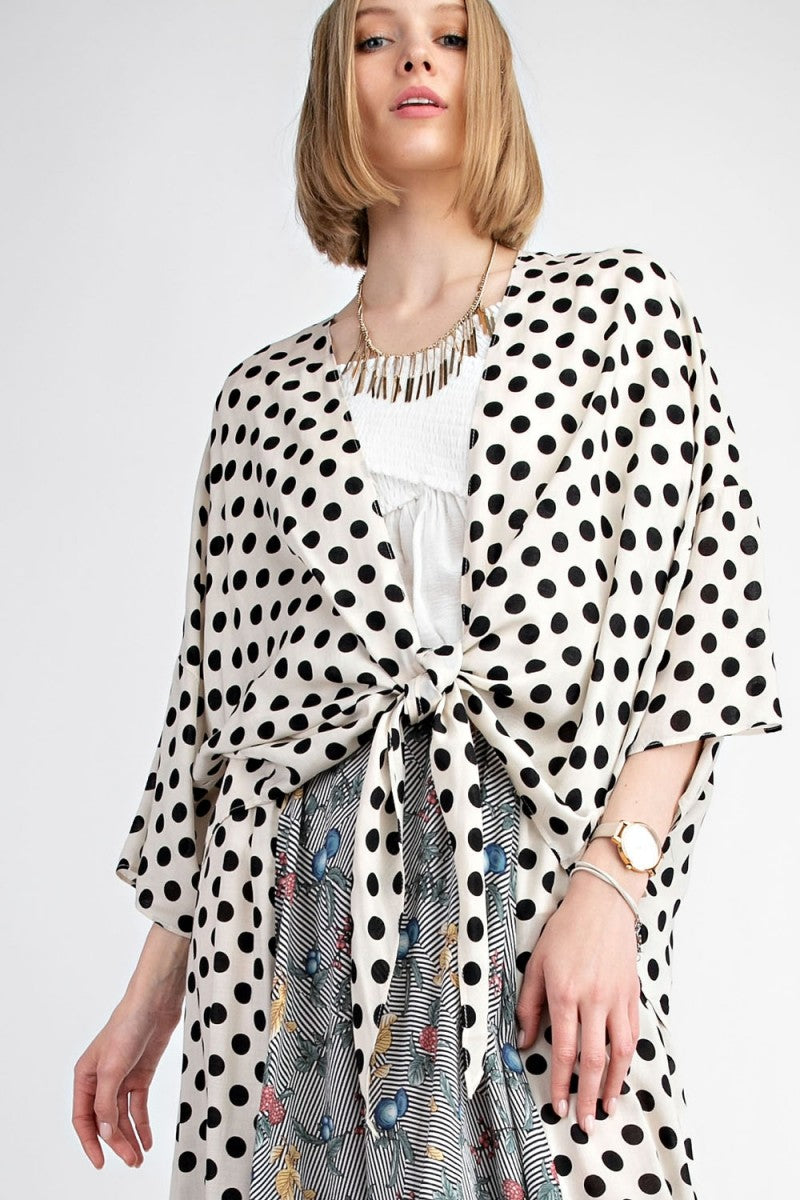 Breanna Polka Dot Kimono - Corinne an Affordable Women's Clothing Boutique in the US USA
