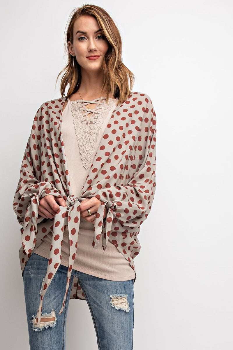 Breanna Polka Dot Kimono - Corinne an Affordable Women's Clothing Boutique in the US USA