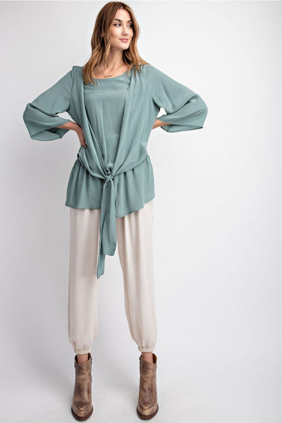 Antonia Double Draped Top - Corinne an Affordable Women's Clothing Boutique in the US USA