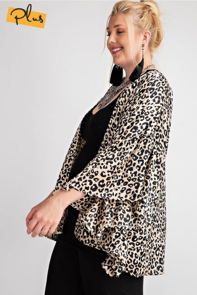 Ashley Leopard Print Cardigan (PLUS) - Corinne an Affordable Women's Clothing Boutique in the US USA