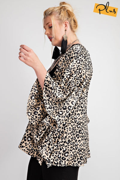 Ashley Leopard Print Cardigan (PLUS) - Corinne an Affordable Women's Clothing Boutique in the US USA