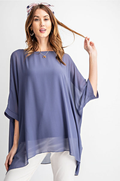 Bernice Oversized Chiffon Tunic with Tank - Corinne an Affordable Women's Clothing Boutique in the US USA