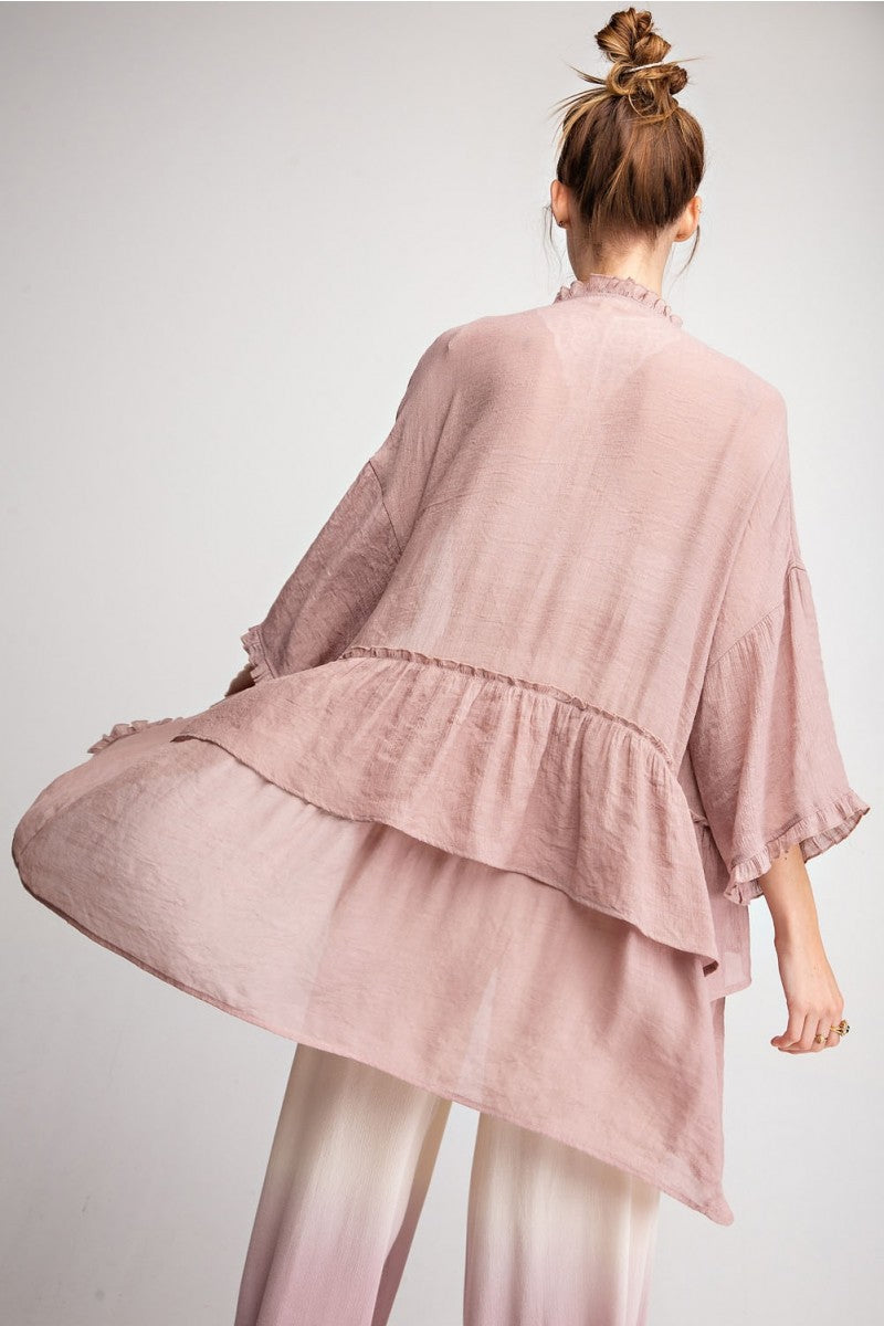 Bailey Lightweight Ruffled Cardigan - Corinne an Affordable Women's Clothing Boutique in the US USA