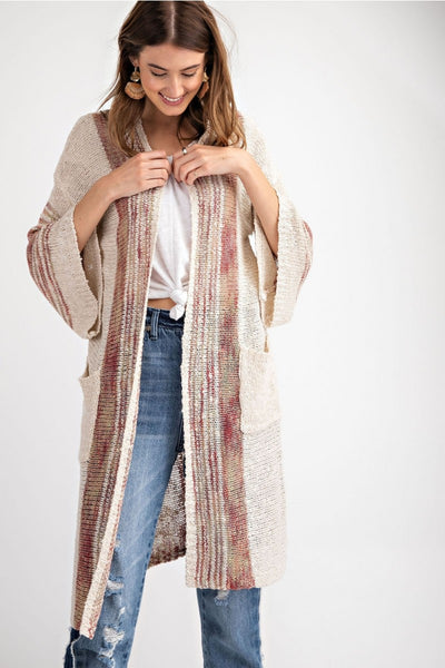 Willa Wide Sleeve Boho Knit Cardigan with Pockets - Corinne an Affordable Women's Clothing Boutique in the US USA