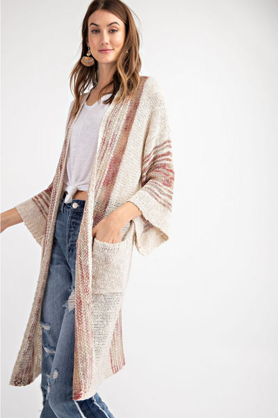 Willa Wide Sleeve Boho Knit Cardigan with Pockets - Corinne an Affordable Women's Clothing Boutique in the US USA