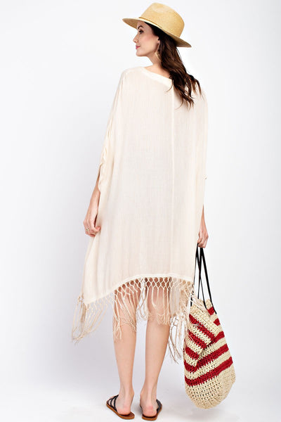 Raven Boho Fringe Poncho - Corinne an Affordable Women's Clothing Boutique in the US USA