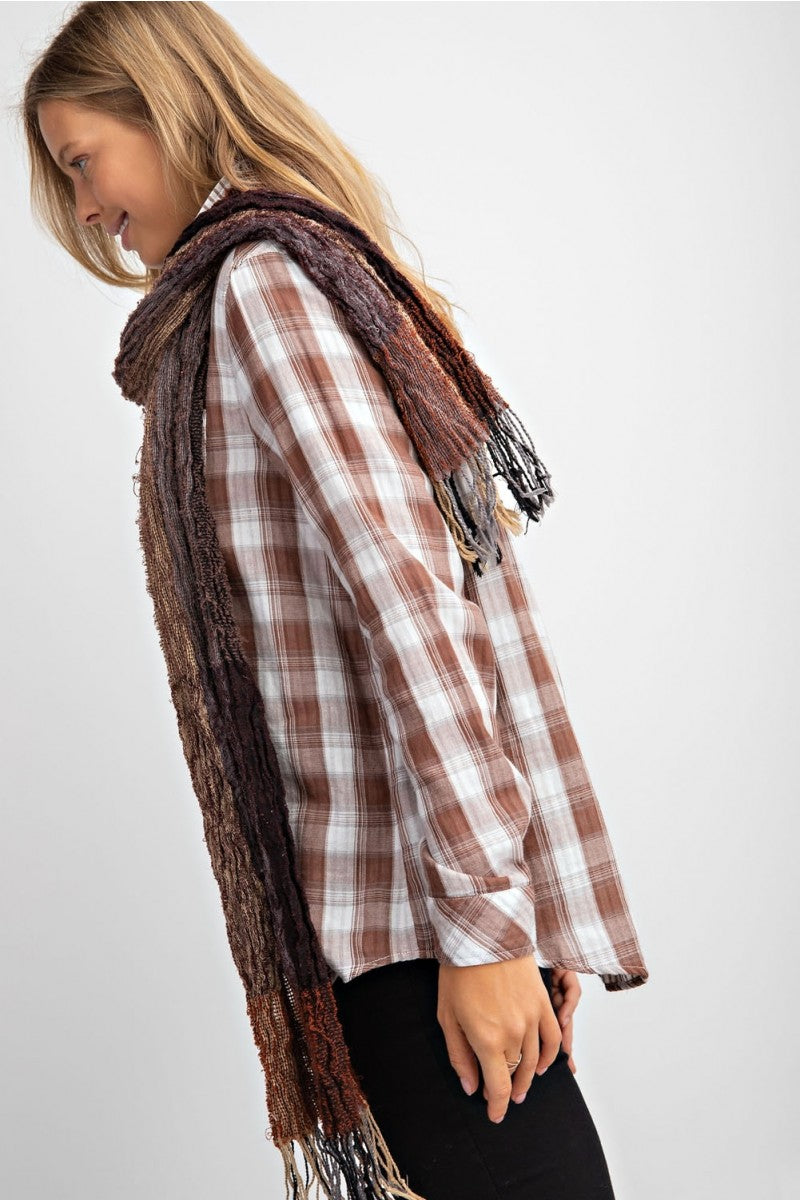 Susan Oversized Plaid Button Down Shirt - Corinne an Affordable Women's Clothing Boutique in the US USA