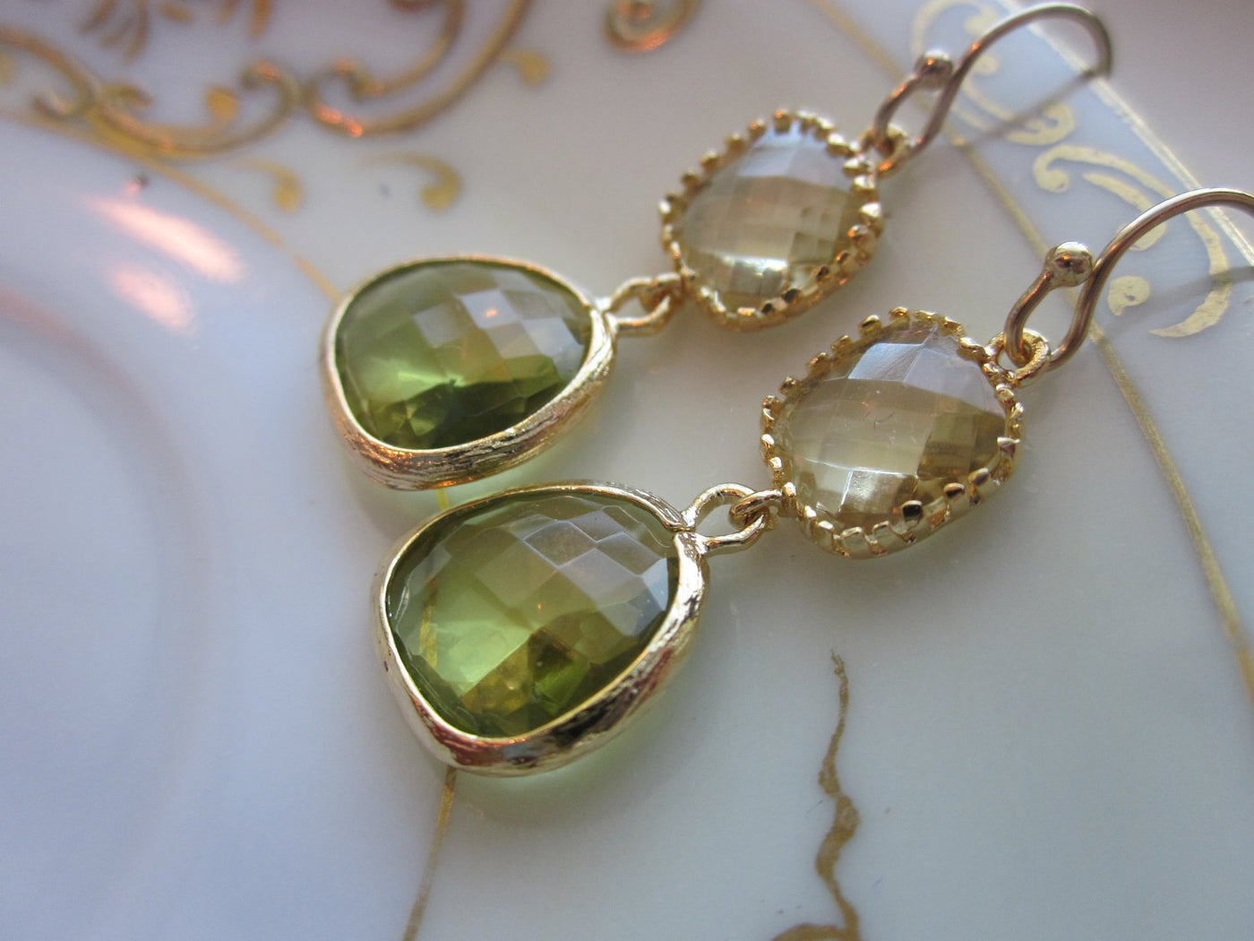 Peridot and Citrine Earrings - Corinne an Affordable Women's Clothing Boutique in the US USA