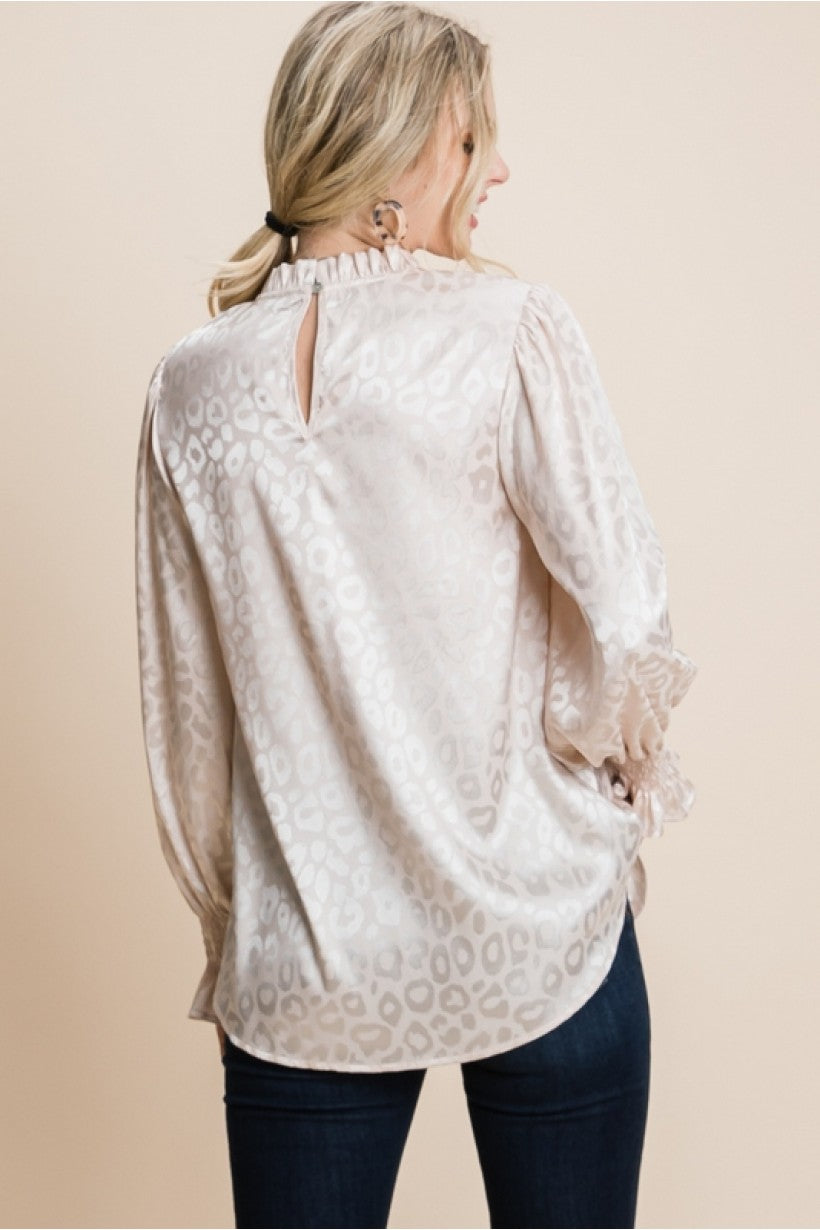 Dare Embossed Blouse - Corinne Boutique Family Owned and Operated USA