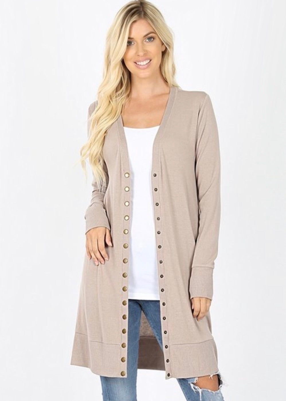 Christy Sweater Cardigan (Plus) - Corinne Boutique Family Owned and Operated USA