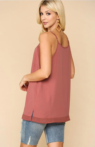Chloe V-neck Cami - Corinne Boutique Family Owned and Operated USA