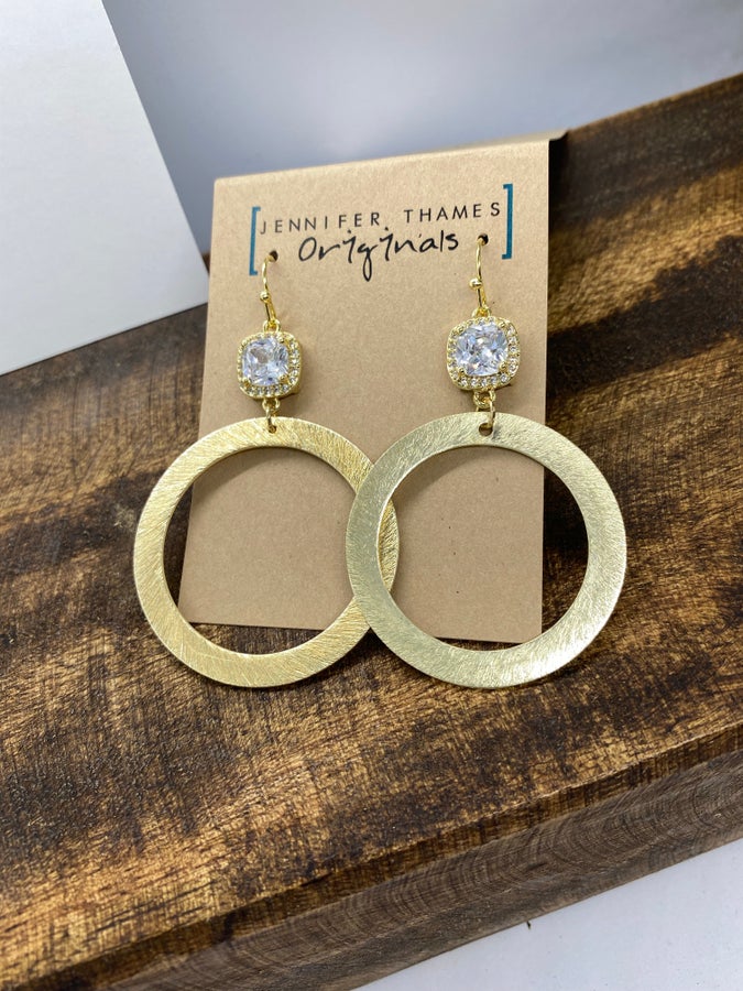 Jean ER Earrings by Jennifer Thames - Corinne Boutique Family Owned and Operated USA