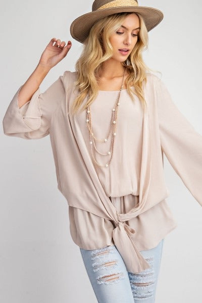 Macey Bell Sleeve Woven Blouse - Corinne an Affordable Women's Clothing Boutique in the US USA