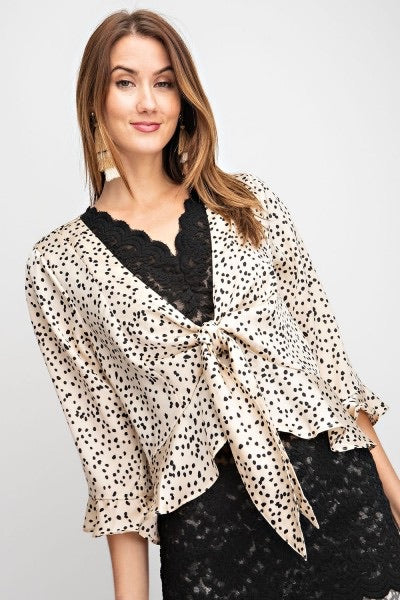 SIRI RUFFLED CROPPED CARDI - Corinne an Affordable Women's Clothing Boutique in the US USA