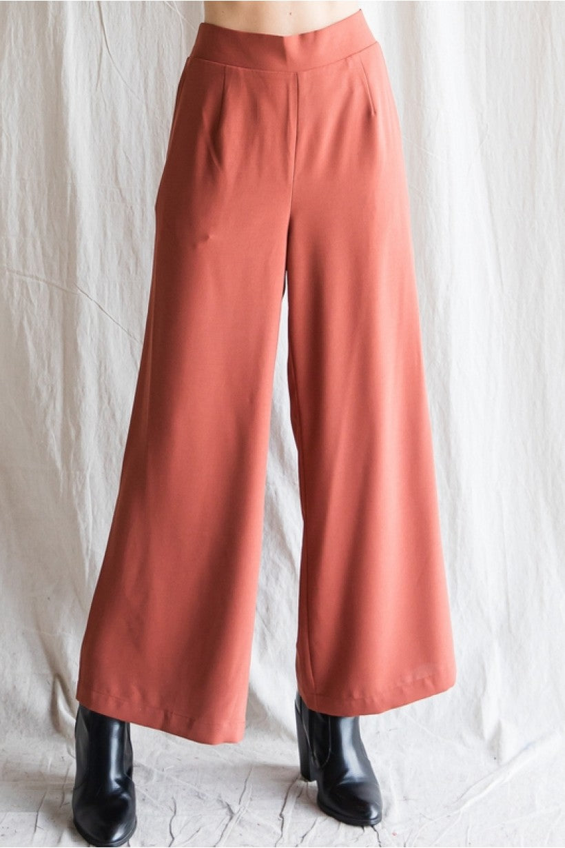 Britt Pull On Wide Leg Pants - Corinne Boutique Family Owned and Operated USA