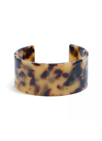 Tortoise Shell Wide Cuff Bracelet - Corinne an Affordable Women's Clothing Boutique in the US USA