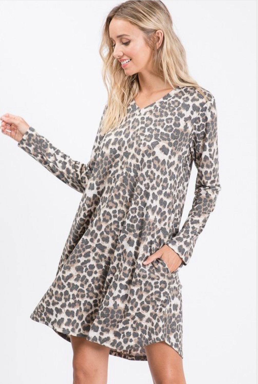 Leah Animal Print Dress - Corinne Boutique Family Owned and Operated USA