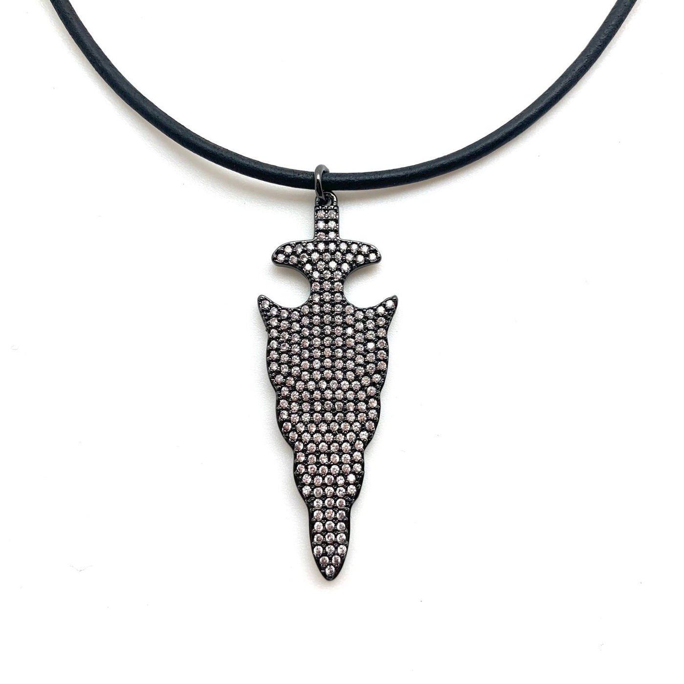 Karli Buxton Gunmetal Arrowhead Necklace - Corinne Boutique Family Owned and Operated USA