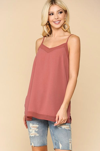 Chloe V-neck Cami - Corinne Boutique Family Owned and Operated USA