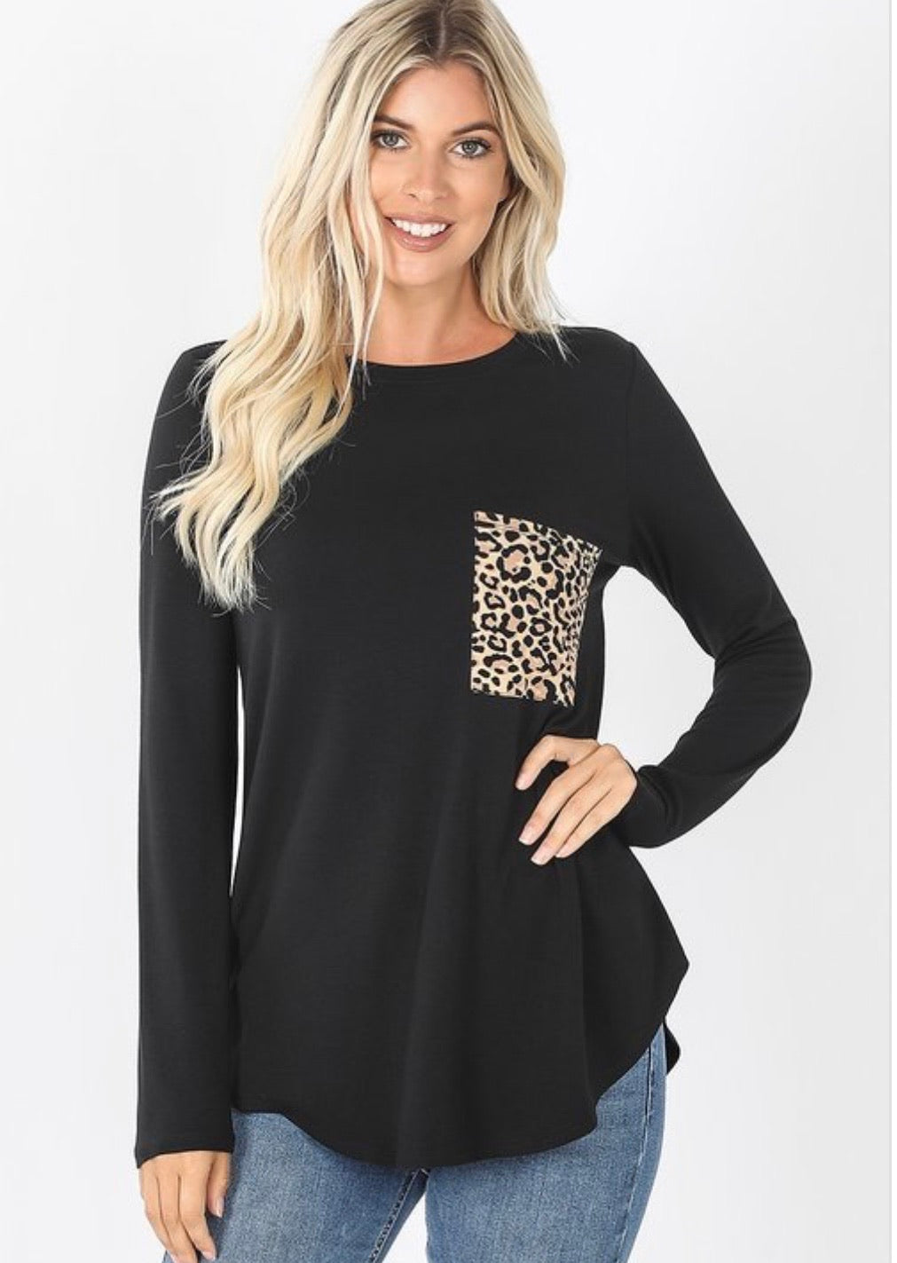 Dannie Basic Long Sleeve Tee - Corinne Boutique Family Owned and Operated USA